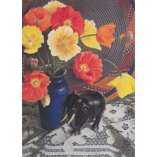 WATERMARK GREETING CARD POPPIES & LACE